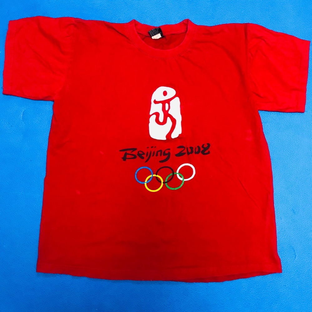 2008 Beijing Olympics T-Shirt Size Youth XL Red